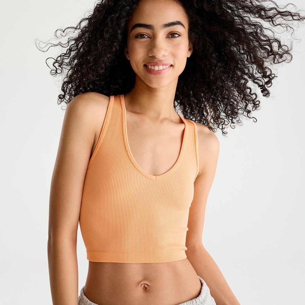 Aeropostale Seriously Soft Seamless Cropped Scoop-Neck Tank